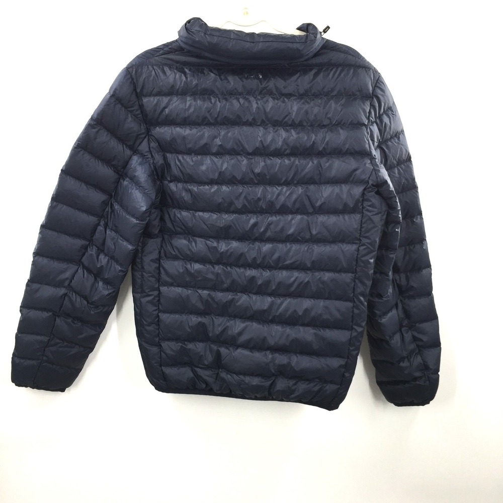 TUMI pax packable Navy Encore Boston Harbor Puffer jacket Sleep pillow Hood S - Picture 13 of 14